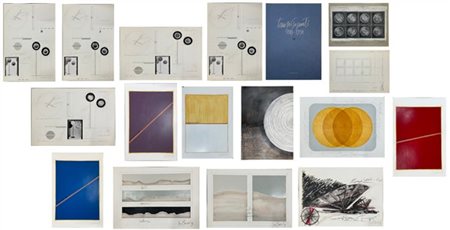 GIOVANNI BRUNO Lotto composto da diciassette tecniche miste su carta
quindici cm