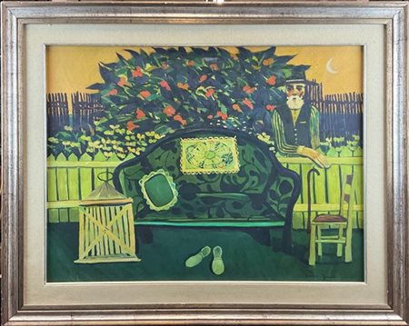 Bruno Grassi "Anraldo" 
olio su compensato
cm 60x80
firmato in basso a destra; t