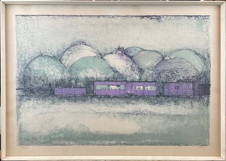 Firma indecifrata "Senza titolo"
litografia a colori
cm 49x70
firmata e numerat