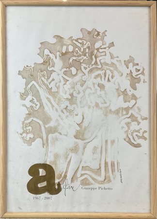 Lotto composto da una calcografia e tecnica mista di Ezio Gribaudo e una serigr