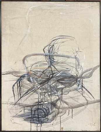 Roberto Fasola
"Attesa" 1960
olio su tela
cm 90x70
firmato in basso a destra; f