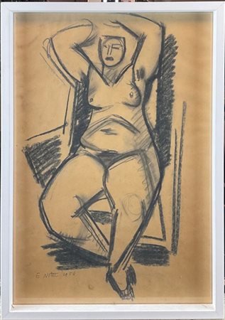 Emilio Notte "Nudo femminile" 1954
carboncino su carta
cm 49,5x33,5
firmato e da