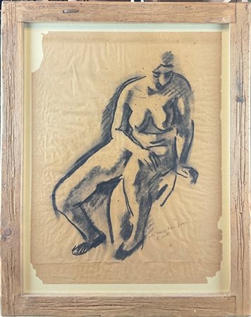 Emilio Notte "Nudo femminile" 
carboncino su carta
cm 50x37,5
dedicato e firmato