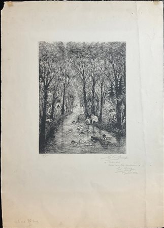 Edouard Goerg "Senza titolo" 
acquaforte
(lastra cm 31,5x24,5; foglio cm 63,5x45