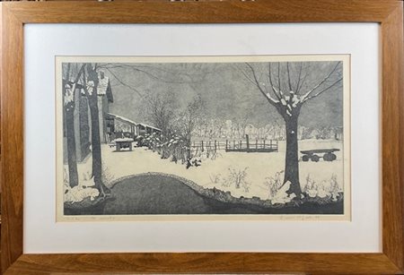 Federica Galli "Il recinto" 1977
acquaforte
lastra cm 34,5x63
firmata, datata, t