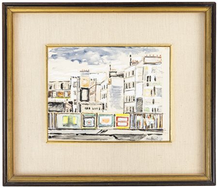 Orfeo Tamburi "Muri affiches, Rue Chateaudun" 1969
tecnica mista su carta
cm 17x