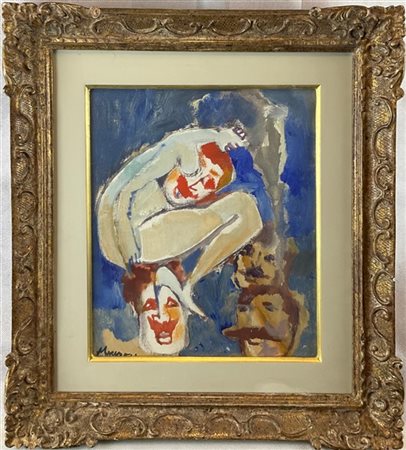 Mino Maccari "Nudo" 
tecnica mista su cartone telato
cm 30x25
firmata in basso a