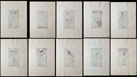 Trento Longaretti "Elegie Duinesi" 1975
cartella editoriale contenente dieci acq