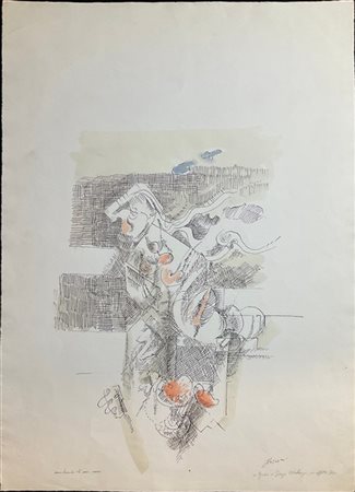 Ludovico Mosconi "Anatomia di un cuore" 
tecnica mista su carta
cm 66x48
firmato