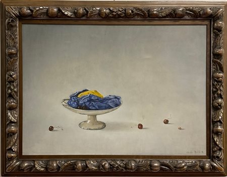 Claudio Bonichi "Il cartoccio azzurro" 1992
olio su tela
cm 50x70
firmato e data