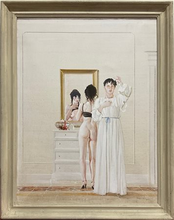 Gigino Falconi "Gesto e Nudo" 1981
olio su tela
cm 80x60
firmato e datato in bas