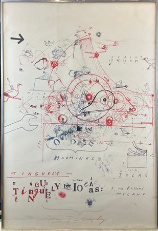 JEAN TINGUELY Manifesto offset per la galleria Jolas, Milano
cm 69,5x47,5
firmat
