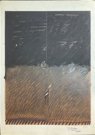 Antonio Freiles "Senza titolo" 
tecnica mista su carta
cm 70x49
firmata e dedica