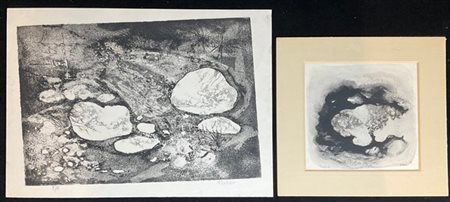 Mario Baldan Lotto composto da una china su carta "Spazio - natura" 1962, e un a