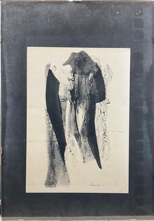 CARLO RAMOUS "Senza titolo" 1961
china e tecnica mista su carta
cm 33x23,2
firma
