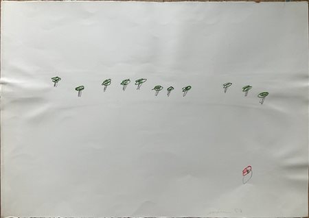 Ettore Sordini "Senza titolo" 1958
matita e pastelli su carta
cm 70x100
firmato