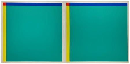 Richard Paul Lohse "Senza titolo" 
due serigrafie a colori
cm 50x50
una firmata