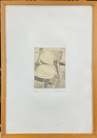 Elena Mezzadra "Senza titolo" 
acquaforte e acquatinta
(lastra cm 15,6x12; fogli