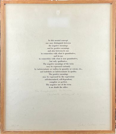 Giulio Paolini "The Encyclopedia Britannica" 1971
litografia
cm 55x47
firmata, d