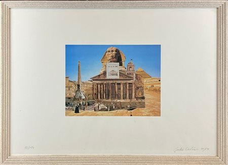 Giulio Paolini "Théâtre de l'Odéon" 1987
stampa offset a colori
cm 49x64,5
firma