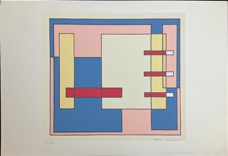 Mario Radice "Senza titolo" 
serigrafia a colori
cm 33x48
firmata e numerata 98/