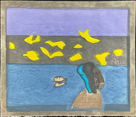 JOSÈ ORTEGA "Senza titolo" 
acquatinta e calcografia
cm 41,5x49
firmata e numera