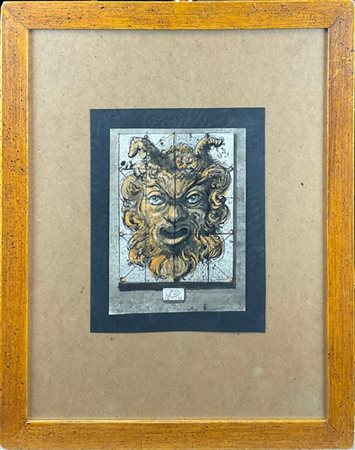 Eugene Berman "Fauno" 1968
tempera e china su carta applicata su cartoncino
cm 2