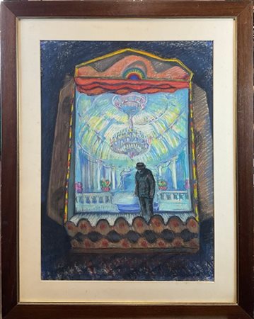 Seymour Rosofsky "Palcoscenico" 1965
pastelli su carta
cm 76x56
firmato in basso