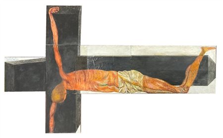 Giuliano Collina "Principio di deposizione" 1997
tecnica mista su carta applicat