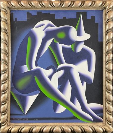 Kostabi Mark "Solace near a street lamp" 1993
acrilico su tela
cm 62x51
firmato