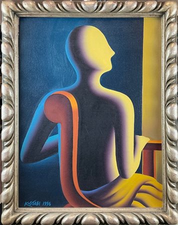 Kostabi Mark "Sensation" 1996
acrilico su tela
cm 60,5x45,5
firmato e datato in