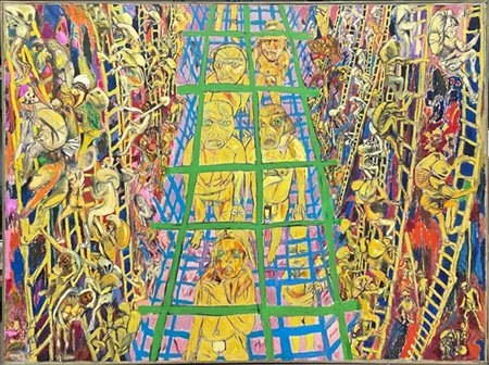 Renzo Bussotti "Scale" 1985
olio su tela
cm 140x190
firmato e datato in basso a