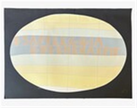 Ugo Nespolo (1941 - ) 
Senza titolo anni '80 del XX secolo
serigrafia a colori su carta 49 x69 cm