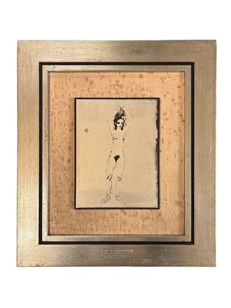 Francesco Messina (1900 - 1995) 
Danzatrice 
incisione su lastra d'argento 24,3 x 18,3 cm