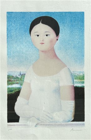 Antonio Bueno (1918 - 1984) 
Mademoiselle Riviere 
litografia 70 x 50 cm