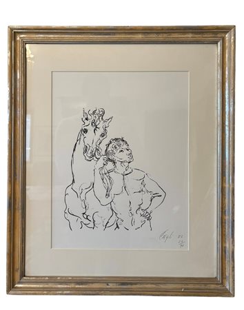 Corrado Cagli (1910 - 1976) 
Tre litografie tra una di Corrado Cagli 1972
litografia 47 x 36 cm 