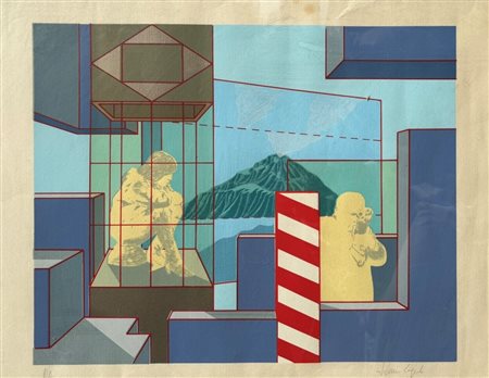 Tonino Caputo (1933 - 2021) 
Senza Titolo Fine anni '80 del XX secolo
serigrafia a colori 48 x 68 cm