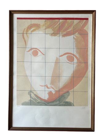 Virgilio Guidi (1891 - 1984) 
Volto 
Litografia 