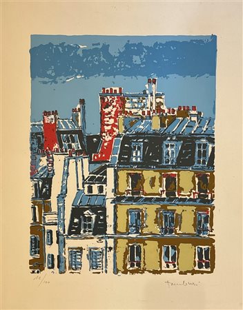 Orfeo Tamburi (1910 - 1994) 
Parigi 
litografia a colori su carta 70 x 50 cm