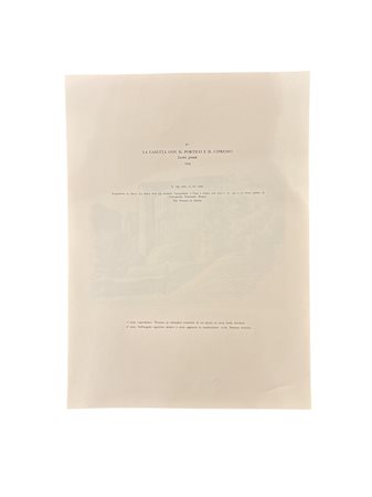 Giorgio Morandi (dapres) (1890 - 1964) 
La casetta con il portico e il cipresso - 1924 1957
litografia 392 x 287 mm