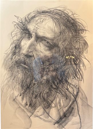 Pietro Annigoni (1910 - 1988) 
Testa di uomo 
litografia 70 x 50 cm