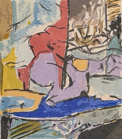 Tonino Lombardi (1934 - 2008) 
Senza titolo 
aquatinta a colori 17 x 15 cm