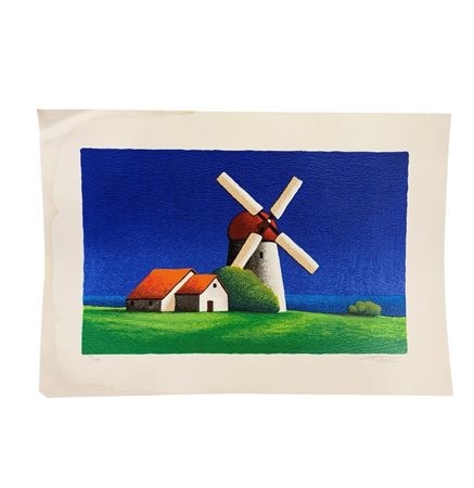 Arturo Fiorentini (1958 - ) 
Mulino a vento 
litografia 35 x 50 cm