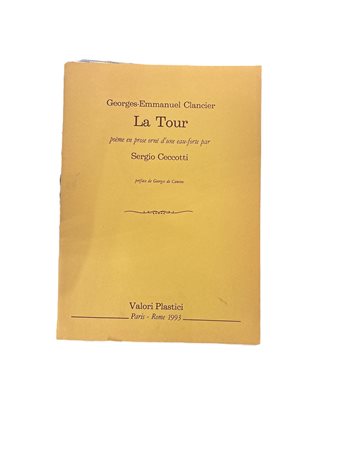 Sergio Ceccotti (1935 - ) 
La Tour 1993
acquaforte 28 x 20 cm