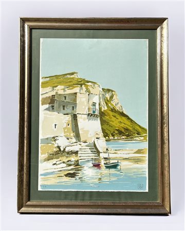 Aldo Riso (1929 - 2008) 
Palermo 
litografia su carta 70 x 50 cm