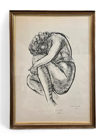Giuseppe Mazzullo (1913 - 1998) 
Dormiente 
litografia 69 x 49 cm