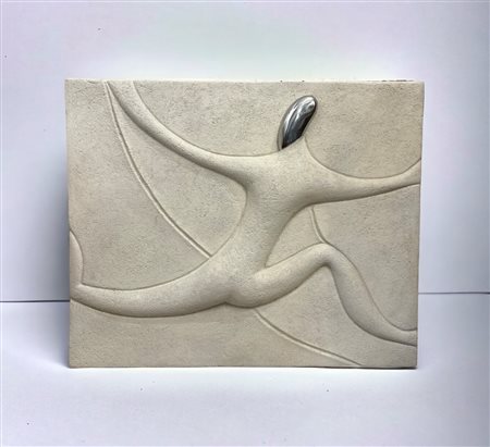  
Bassorilievo in gesso 
gesso e acciaio 55 x 70 cm