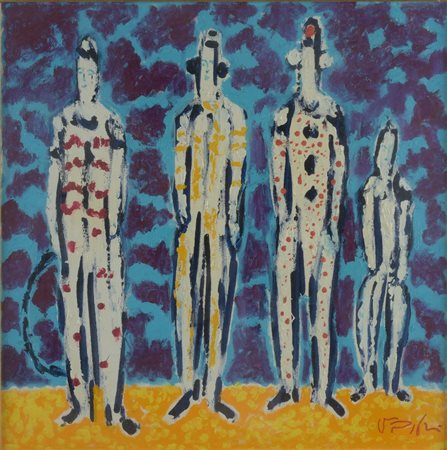 Antonio  Vangelli (1917 - 2004) 
Figure 2000
olio su tela 50 x50 cm