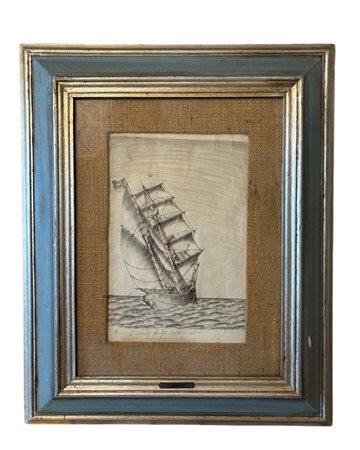 Lorenzo Viani (attribuito a) (1882 - 1936) 
Due disegni raffiguranti scene marine 
tecnica mista su carta 29 x 20 cm