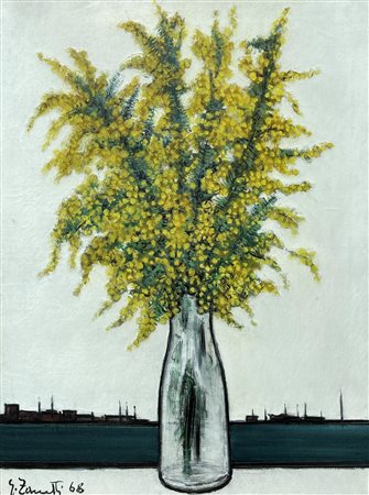Giovanni Zanetti (1910 - 1983) 
Mimose 1968
olio su tela 81 x 60 cm
